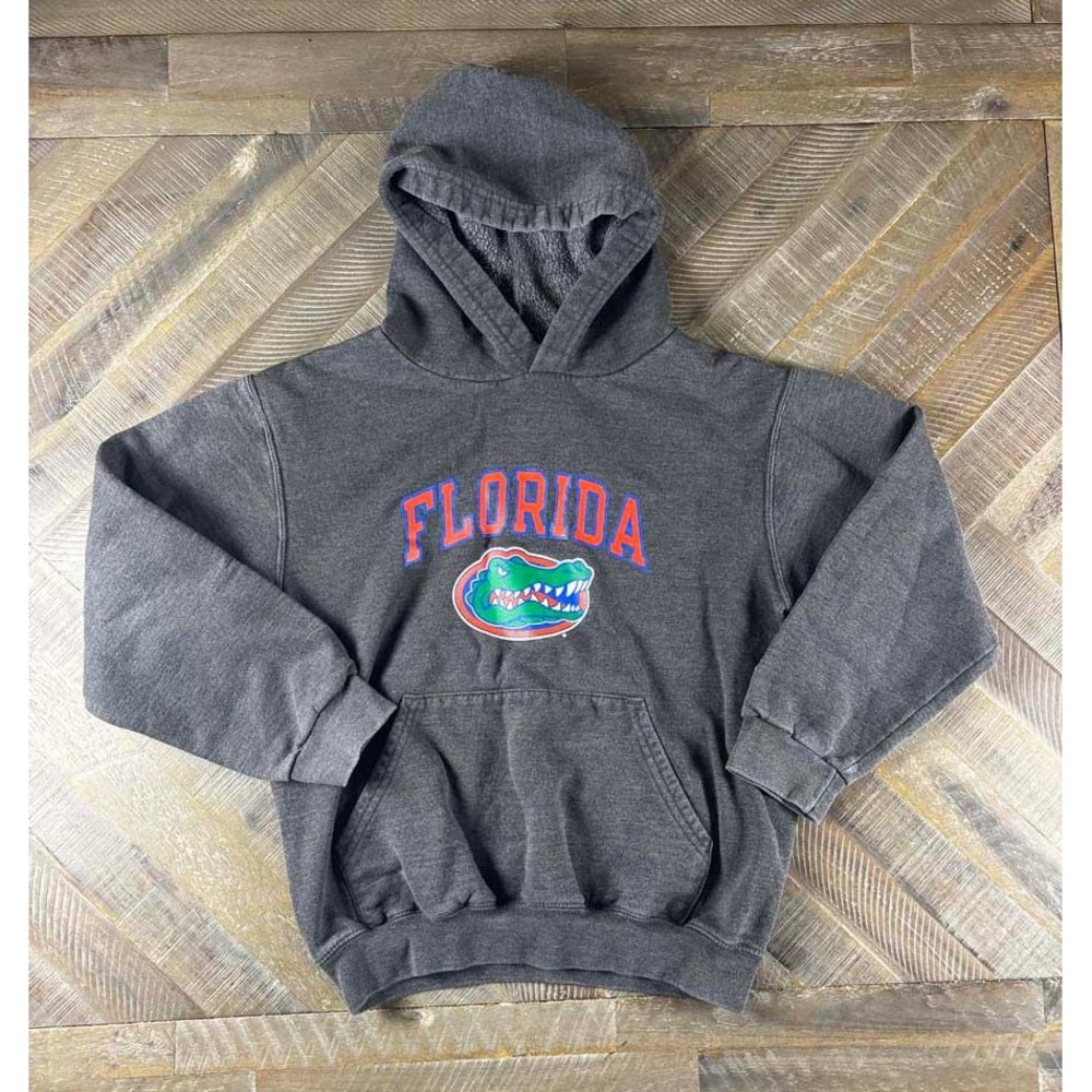 Champion Kids Florida Gators Hoodie Charcoal Heather Gray YL 10-12 Pullover